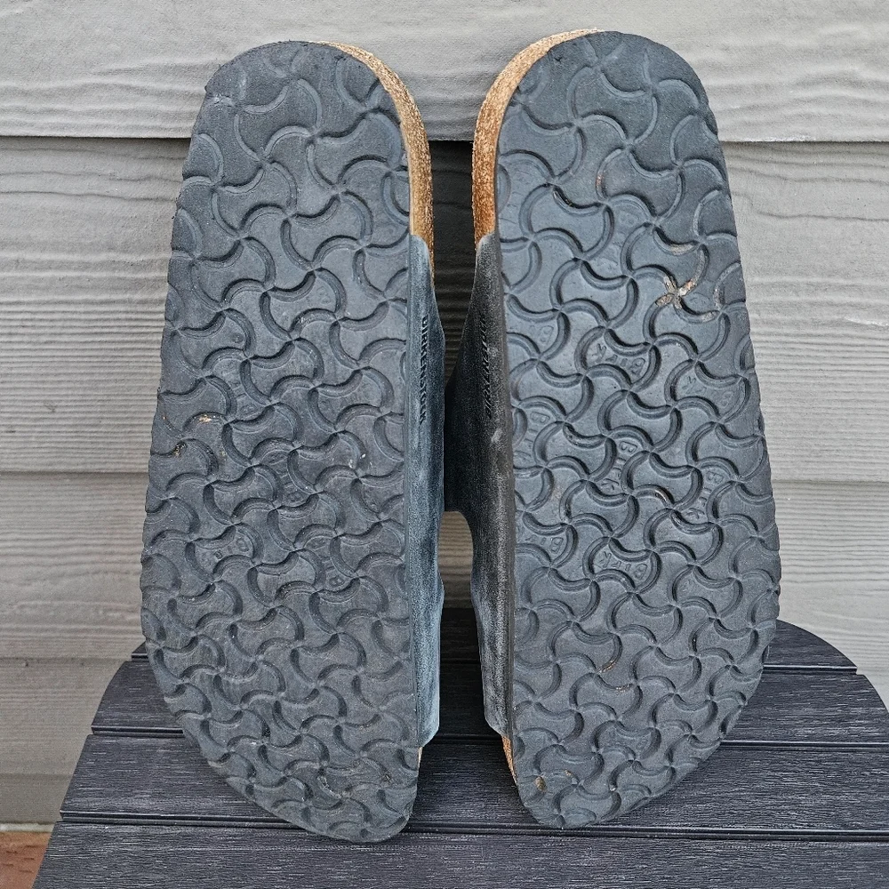 Birkenstock Arizona Sandals Mens Faded Black Leather Shoes EU 46 US 13 - 13.5